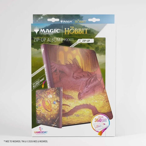 Gamegenic - Magic: The Gathering The Hobbit 18-Pocket Zip-Up Album - Smaug's Mox Amber - Gathering Games