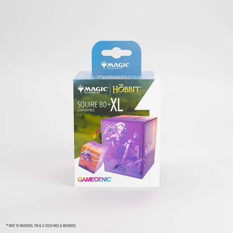 Gamegenic - Magic: The Gathering The Hobbit 80+ XL Squire Deck Box - Gollum, Riddle Master/The Lonely Mountain - Gathering Games