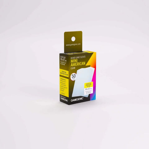 Gamegenic - Mini American Board Game Sleeves - Clear (100 count) - Gathering Games