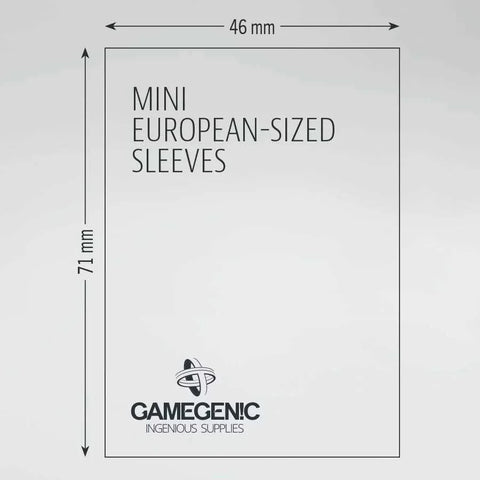 Gamegenic - Mini European Board Game Sleeves - Clear (100 count) - Gathering Games
