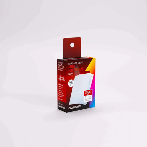 Gamegenic - Mini European Board Game Sleeves - Clear (100 count) - Gathering Games