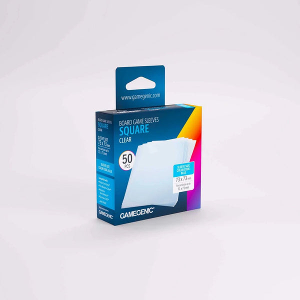 Gamegenic - Square Board Game Sleeves - Clear (100 count) - 1