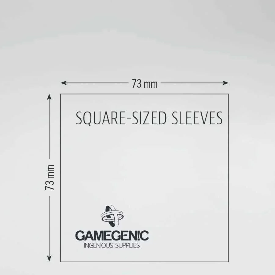Gamegenic - Square Board Game Sleeves - Clear Matte (100 count) - Gathering Games