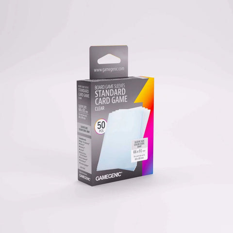 Gamegenic - Standard Card Game Board Game Sleeves - Clear (100 count) - Gathering Games