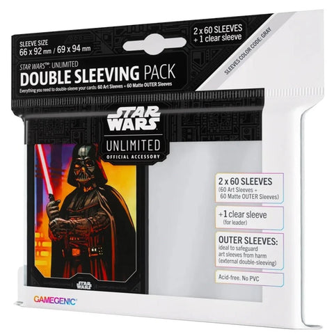 Gamegenic Star Wars: Unlimited Double Sleeving Pack - Darth Vader - Gathering Games