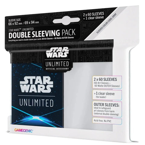 Gamegenic Star Wars: Unlimited Double Sleeving Pack - Space Blue - Gathering Games