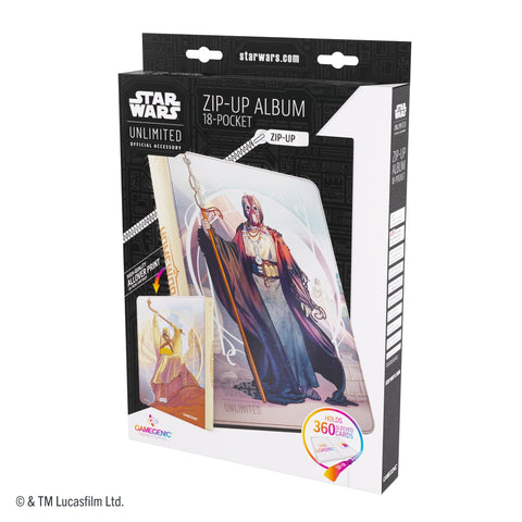 Gamegenic - Star Wars: Unlimited Zip-Up Album 18-Pocket - The Chieftain And A'Kobe - Gathering Games