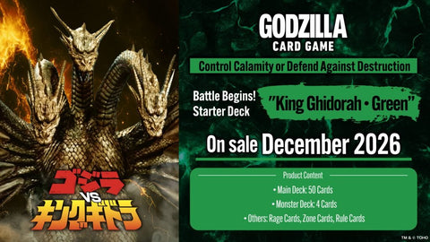 Godzilla Card Game: Battle Begins! Starter Deck - King Ghidorah Green - Gathering Games