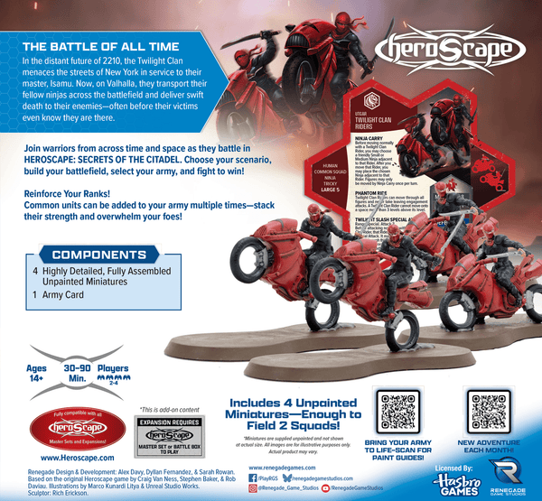 Heroscape: Twilight Ninja Clan Riders Army Expansion - 3