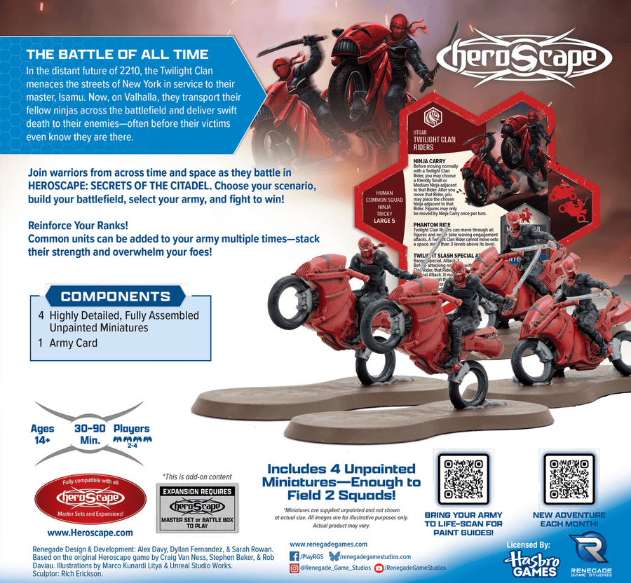 Heroscape: Twilight Ninja Clan Riders Army Expansion - Gathering Games