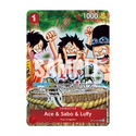 One Piece Card Game: Premium Card Collection - Best Selection - Ace & Sabo & Luffy - 4