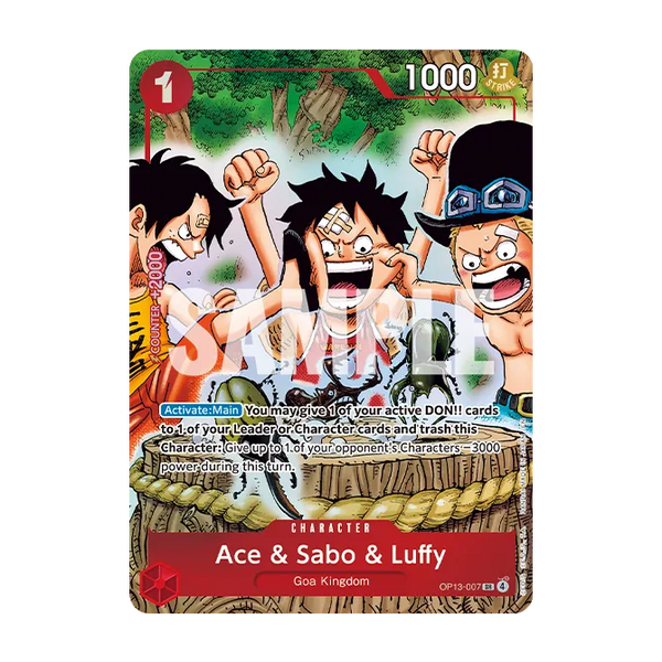 One Piece Card Game: Premium Card Collection - Best Selection - Ace & Sabo & Luffy - 4