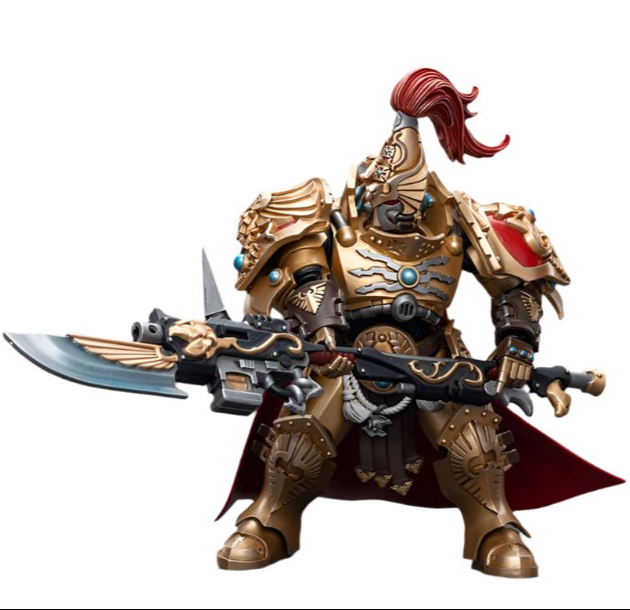 JOYTOY - Warhammer 40k Action Figure: Adeptus Custodes - Shield Captain with Guardian Spear - Gathering Games