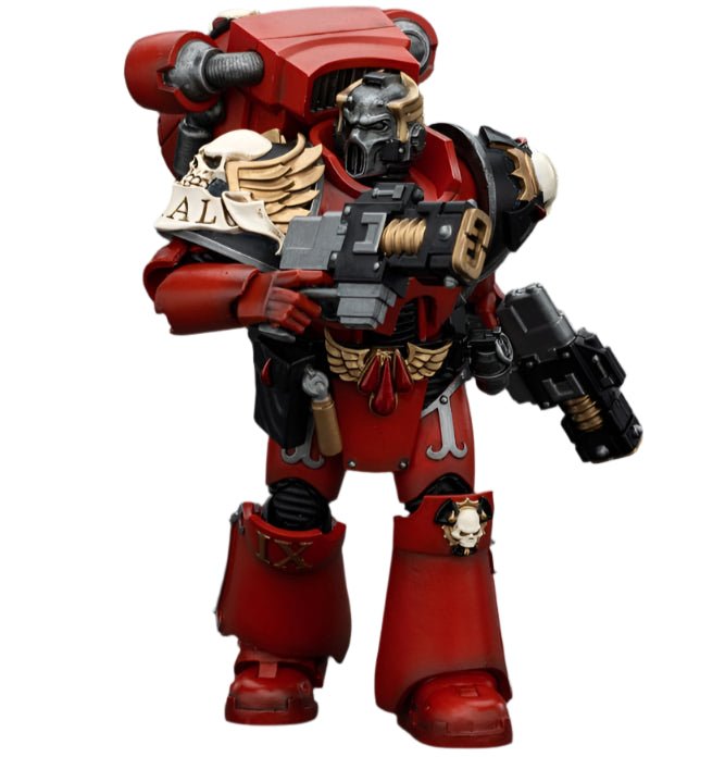 JOYTOY - Warhammer The Horus Heresy Action Figure: Blood Angels - Angel's Tears Squad Arch - Erelim with Volkite Serpentas - Gathering Games