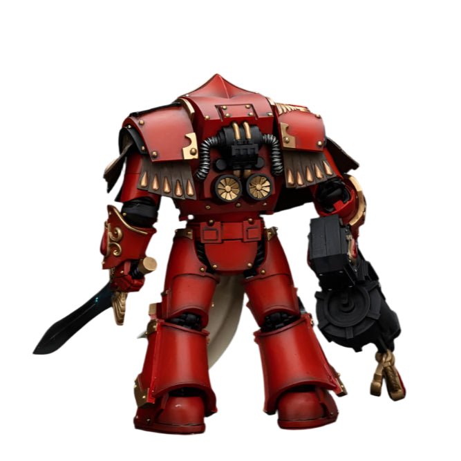 JOYTOY - Warhammer The Horus Heresy Action Figure: Blood Angels - Crimson Paladins Squad Crimson Paladin with Iliastus Assault Cannon - Gathering Games