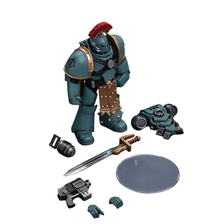 JOYTOY - Warhammer The Horus Heresy Action Figure: Sons of Horus - MKIV Tactical Squad Sergeant with Power Fist - Gathering Games