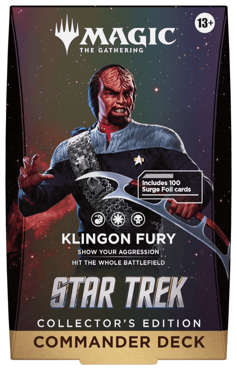 Magic: The Gathering - Universes Beyond: Star Trek Collector Commander Deck - Klingon Fury - Gathering Games