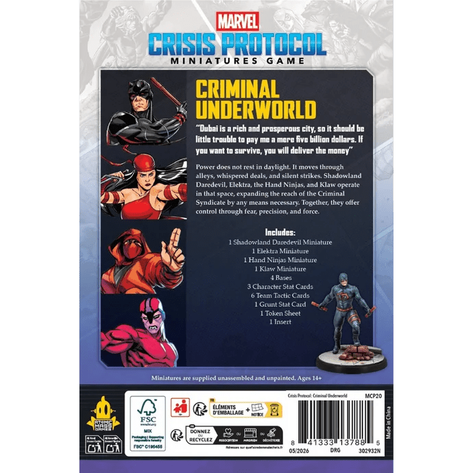Marvel: Crisis Protocol - Criminal Underworld Character Pack - Gathering Games