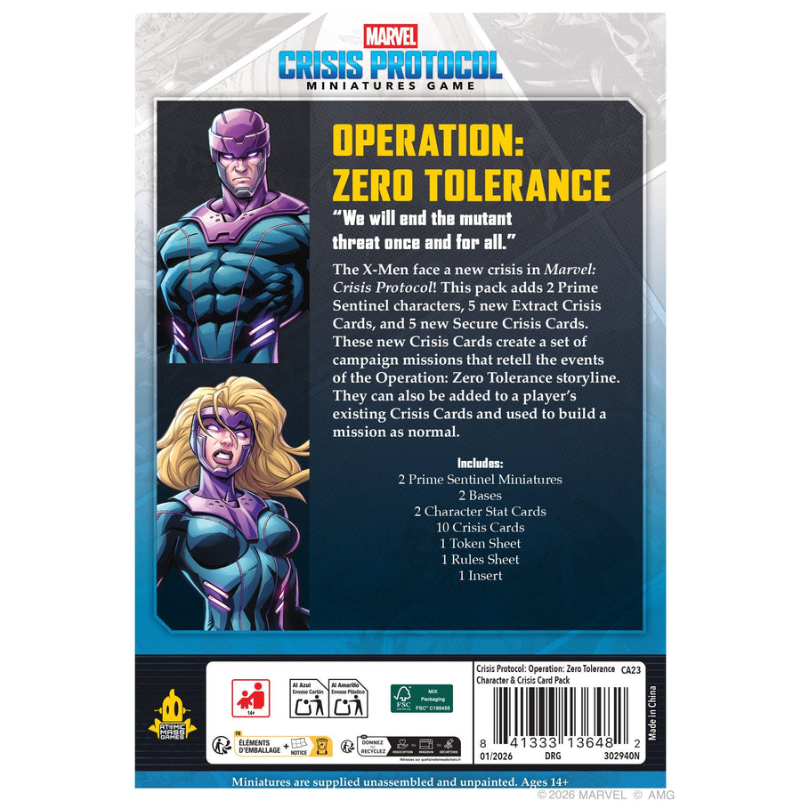 Marvel: Crisis Protocol - Operation: Zero Tolerance Crisis Card Pack - Gathering Games