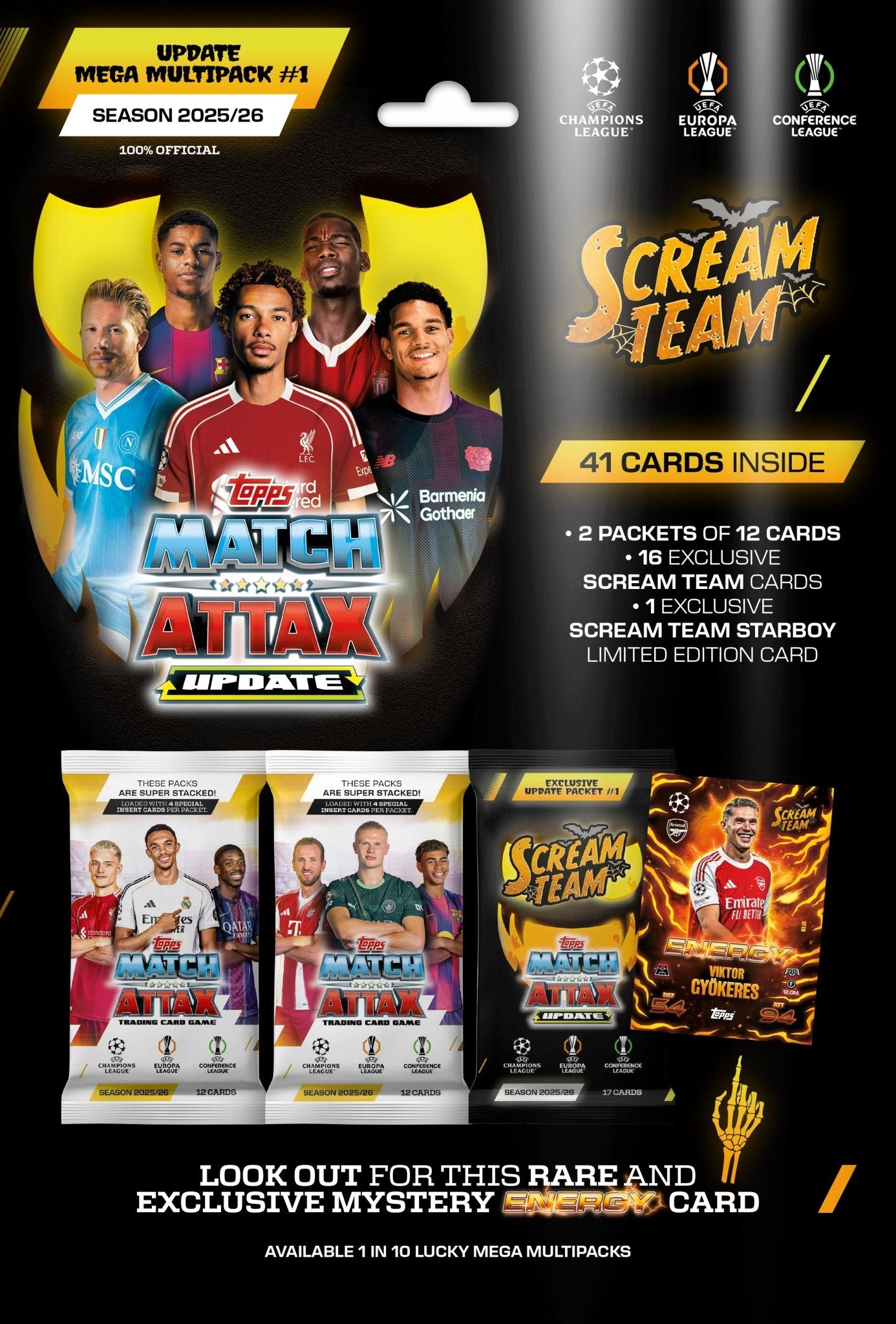 Match Attax 25/26 - Multipack #1 Update Scream Team | Gathering Games