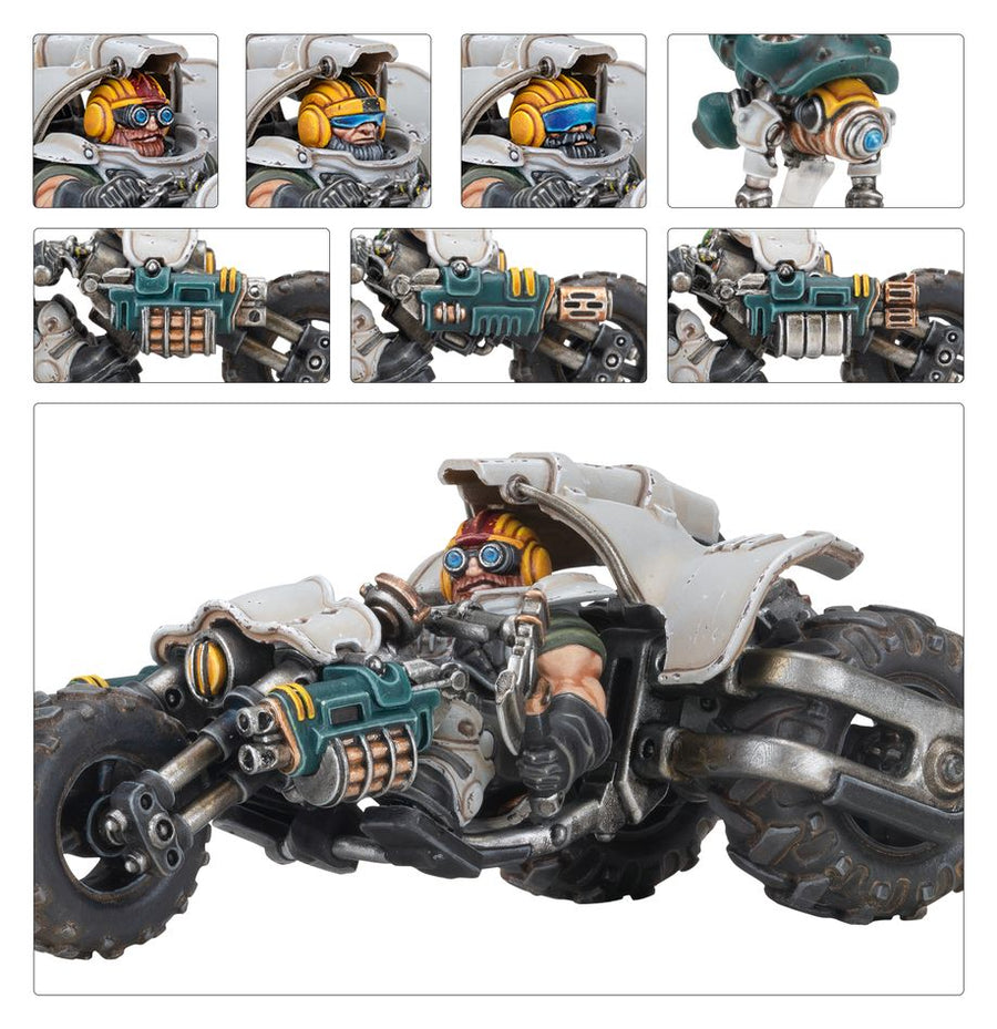 Necromunda: Ironhead Squat Sventor Scout Trikes - Gathering Games