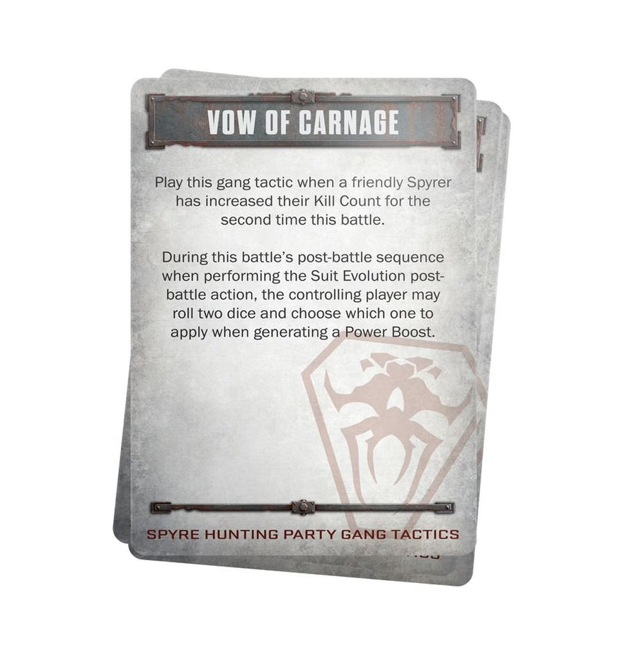 Necromunda: Spyre Hunting Party Gang Tactics Cards - Gathering Games