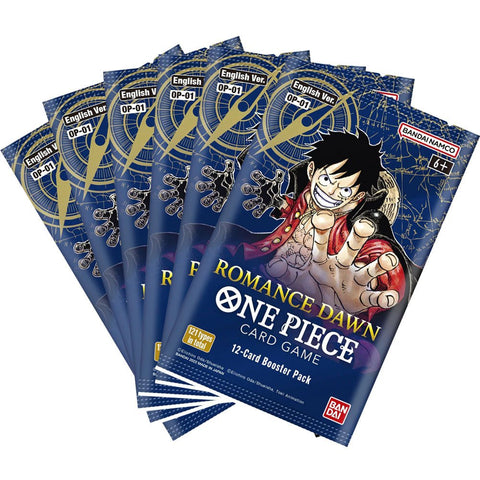 One Piece Card Game: OP - 01 Romance Dawn 6 x Booster Packs - Gathering Games