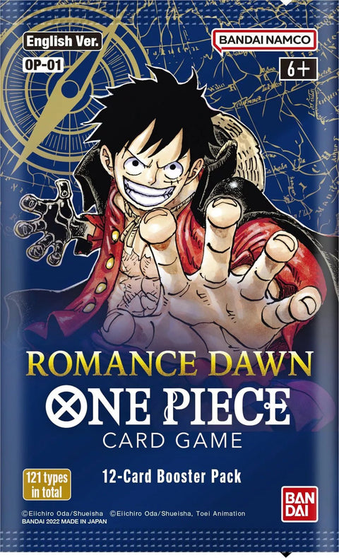 one piece romance dawn op 01 english booster box Piece: OP-01 Sealed Case (12 Boxe TBC Games Parallel cards are included in the box as a special bonus Bandai One Piece Card Game