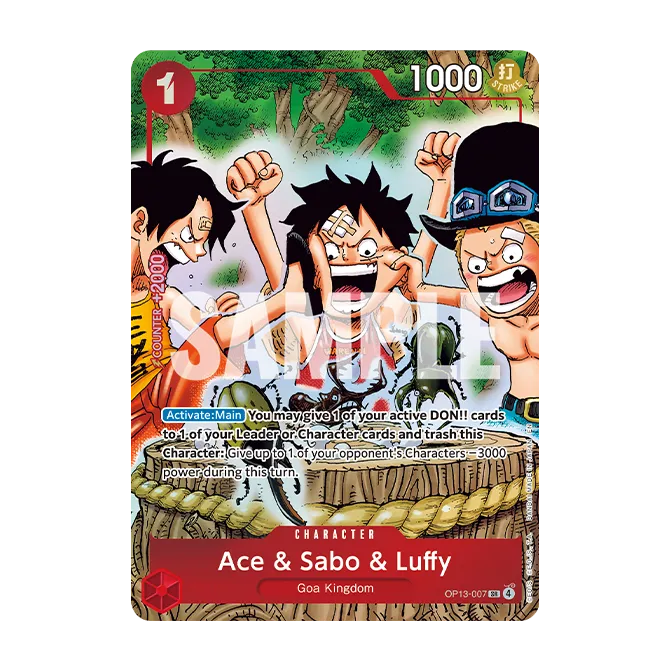 One Piece Card Game: Premium Card Collection - Best Selection - Ace & Sabo & Luffy - Gathering Games