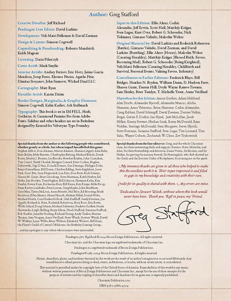 Pendragon: Core Rulebook - Gathering Games