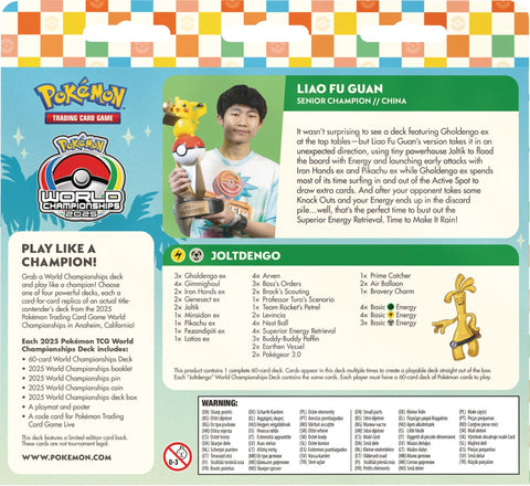 Pokemon TCG: 2025 World Championships Deck - Liao Fu Guan - Gathering Games