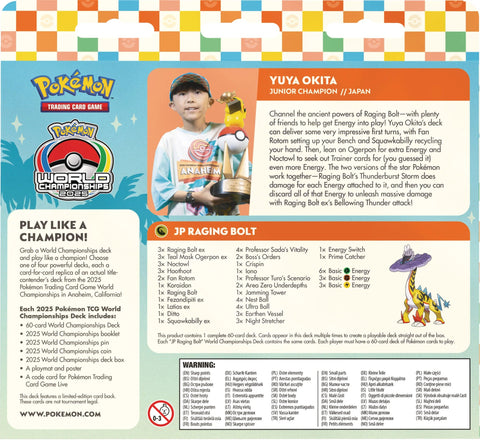 Pokemon TCG: 2025 World Championships Deck - Yuya Okita - Gathering Games
