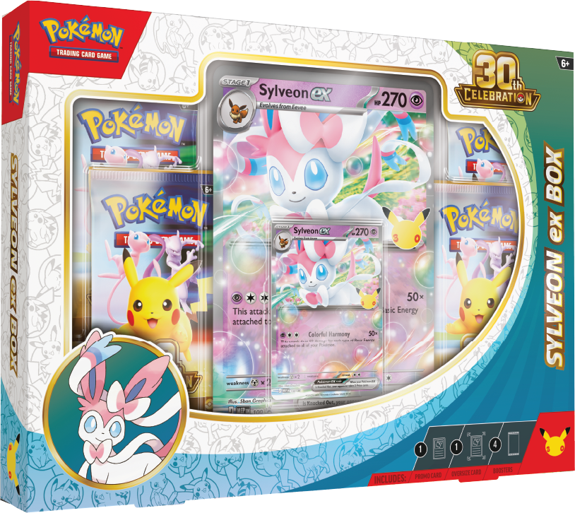Pokemon TCG: 30th Celebration Sylveon ex Box - Gathering Games
