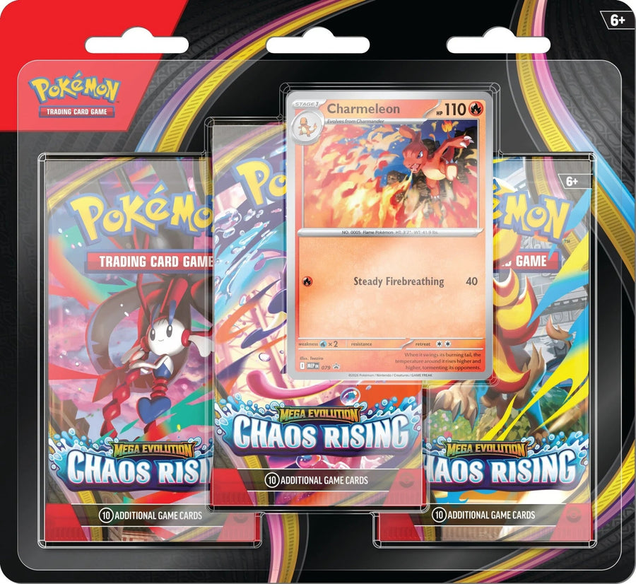 Pokemon TCG: Mega Evolution - Chaos Rising 3 - Pack Blister Pack - Gathering Games