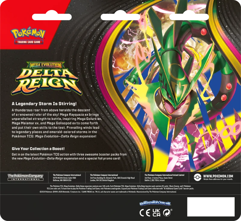 Pokemon TCG: Mega Evolution Delta Reign - 3-Pack Blister - Gathering Games