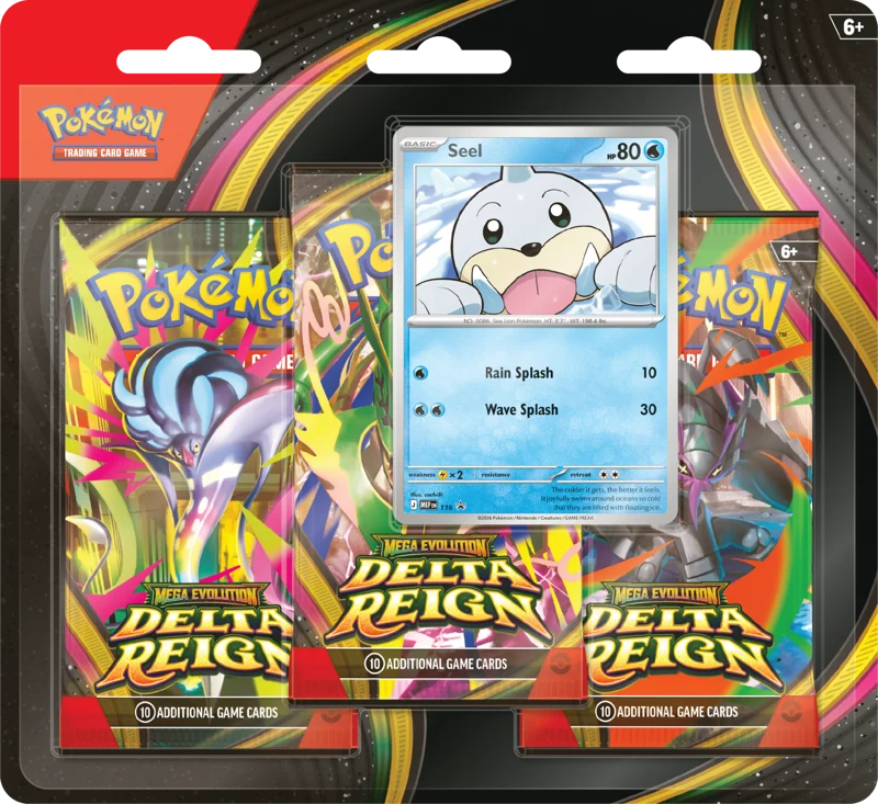 Pokemon TCG: Mega Evolution Delta Reign - 3-Pack Blister - Gathering Games