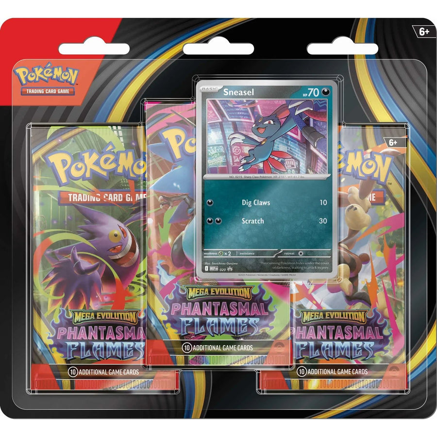 Pokemon TCG: Mega Evolution Phantasmal Flames 3 - Pack Blister Pack - Sneasel - Gathering Games