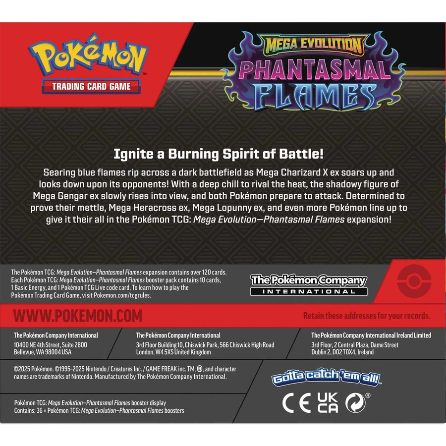 Pokemon TCG: Mega Evolution Phantasmal Flames Booster Box - Gathering Games