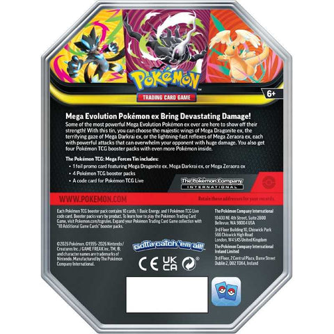 Pokemon TCG: Mega Forces Tin - Mega Zeraora ex - Gathering Games