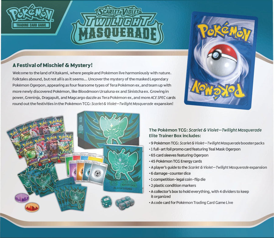 Pokemon TCG: Scarlet & Violet 6 - Twilight Masquerade Elite Trainer Box - Gathering Games