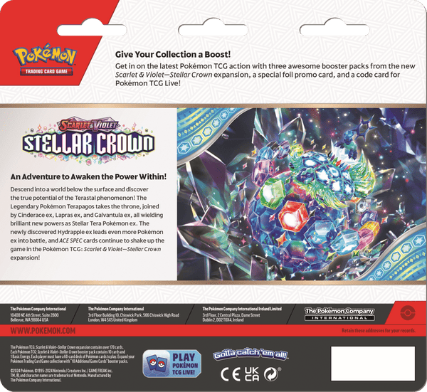 Pokemon TCG: Scarlet & Violet 7 - Stellar Crown Latias 3 Pack Blister - 2