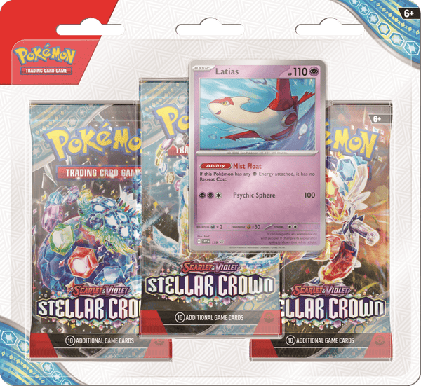 Pokemon TCG: Scarlet & Violet 7 - Stellar Crown Latias 3 Pack Blister - 1