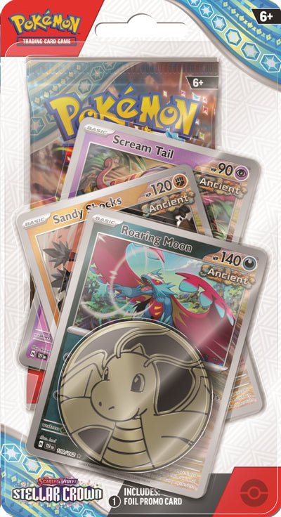 Pokemon TCG: Scarlet & Violet 7 - Stellar Crown Roaring Moon Premium Checklane Blister - Gathering Games