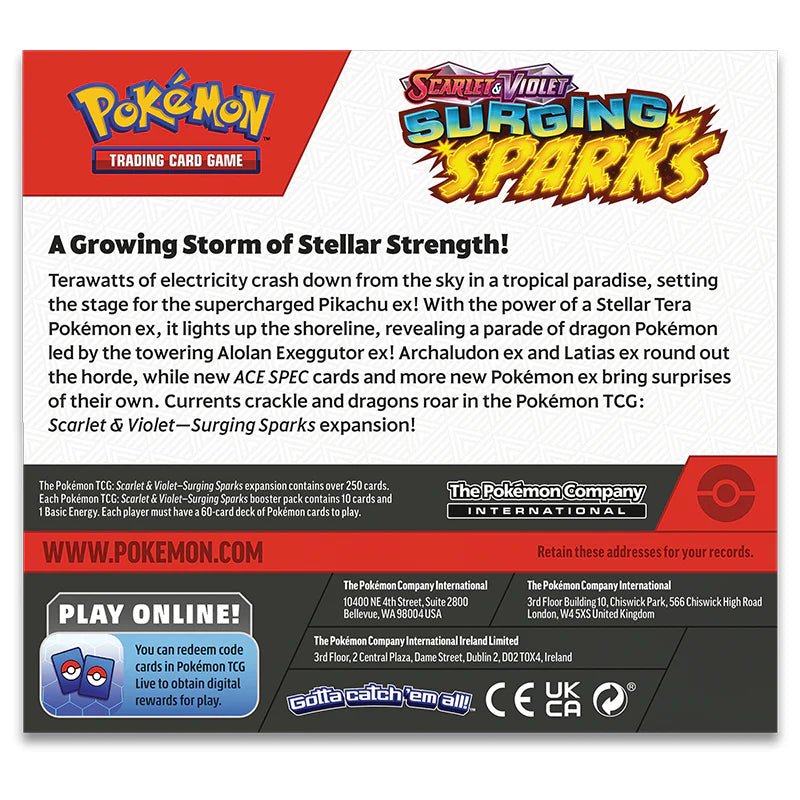 Pokemon TCG: Scarlet & Violet 8 - Surging Sparks Booster Box - Gathering Games