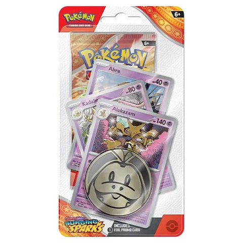 Pokemon TCG: Scarlet & Violet 8 - Surging Sparks Premium Checklane Blister - Alakazam - Gathering Games