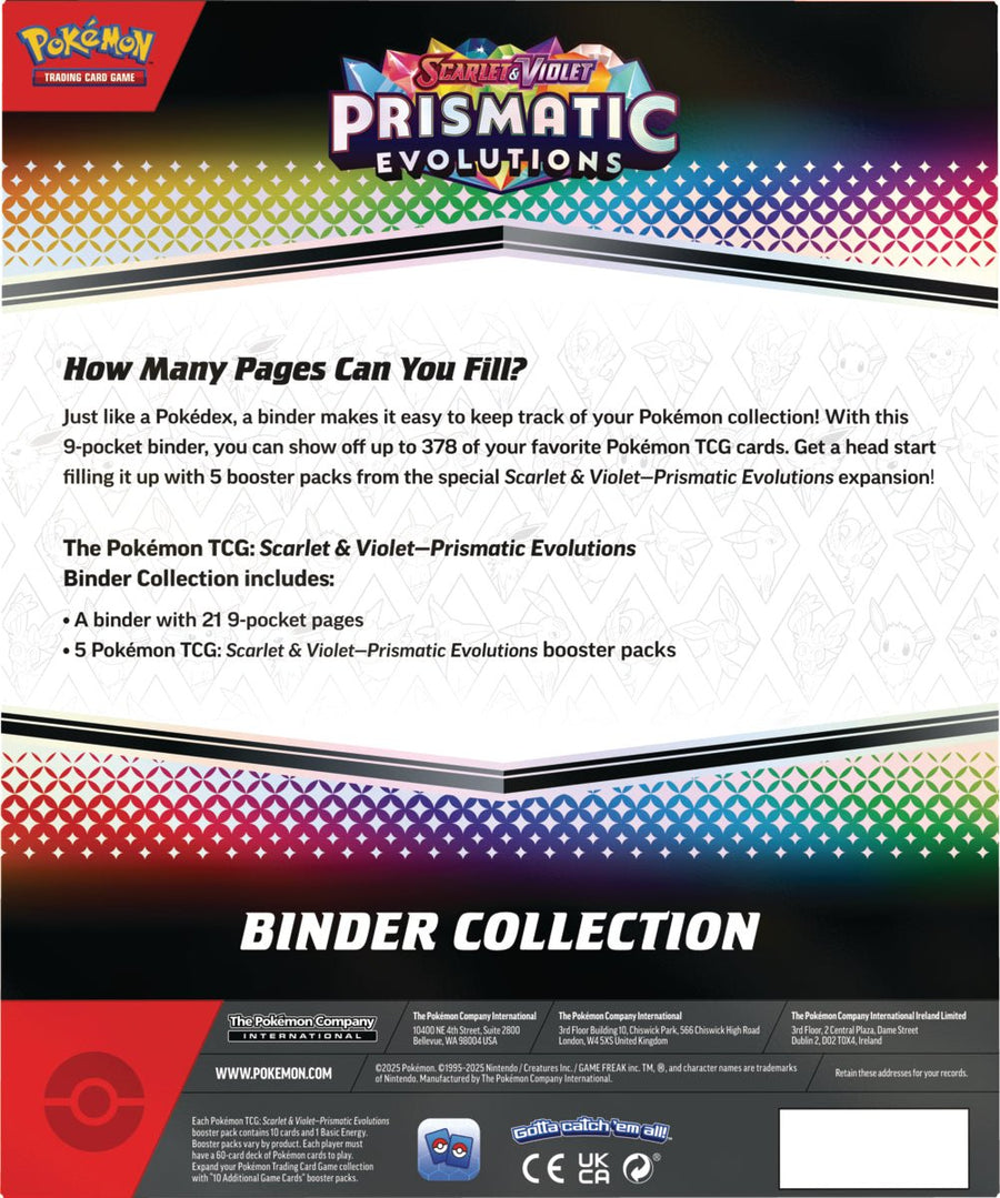 Pokemon TCG: Scarlet & Violet 8.5 - Prismatic Evolutions - Binder Collection - Gathering Games