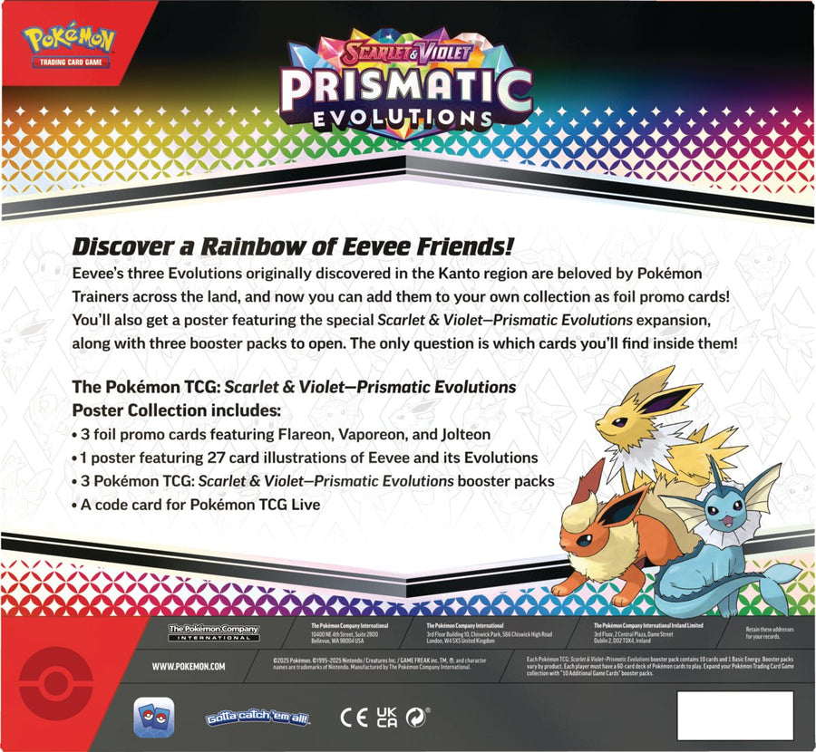 Pokemon TCG: Scarlet & Violet 8.5 - Prismatic Evolutions - Poster Collection - Gathering Games