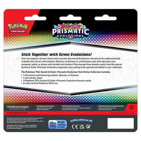 Pokemon TCG: Scarlet & Violet 8.5 - Prismatic Evolutions - Tech Sticker Collection - Glaceon - Gathering Games