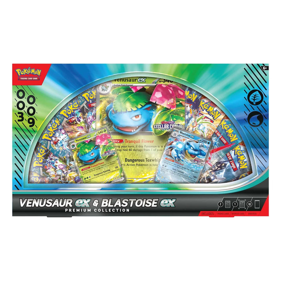 Pokemon TCG: Venusaur ex & Blastoise ex Premium Collection - Gathering Games