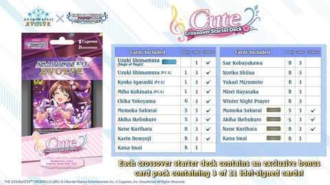 Shadowverse: Evolve - The Idolmaster Cinderella Girls - Cute Starter Deck - Gathering Games